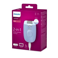 Epilator cu fir philips seria 4000 bre247/00, 2 viteze, 4 accesorii, retea, albastru, l x a x i (mm) 50x120x145,  Epilatoare | electropc.ro