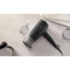 Uscator de par philips bhd351/10, 2100w, accesoriu thermo protect, ingrijire cu ioni, 6 setari de viteza/temperatura, cap de coafare  14 mm, gri, l x a x i (mm) 90x295x215,  Uscatoare de par | electropc.ro