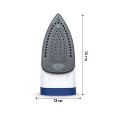 Fier de calcat tefal express steam fv2838e0, 2400w, jet de abur 180 g/min, abur variabil 0-40 g/min, 270 ml, functie anticalcar, alb/albastru,  Fiare de calcat | electropc.ro