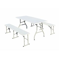 Heinner set masa cu 2 banci plastic pliabile,  Seturi de mobilier | electropc.ro