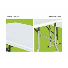 Heinner set masa cu 2 banci plastic pliabile,  Seturi de mobilier | electropc.ro