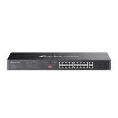 Omada 18-port gigabit rackmount  switch with 16-port poe+ port: 16× gigabit poe+ ports, 2× gigabit non-poe ports, 2× combo gigabit sfp slots spec: 802.3at/af, 250 w poe power, 1u 19-inch rack-mountable steel case feature: plug and play,  Switch-uri | electropc.ro
