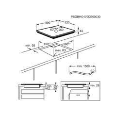 Plita incorporabila electrolux eis62443, inductie, 4 zone gatit, touch control, conectivitate hota, 60 cm, negru,  Incorporabile | electropc.ro