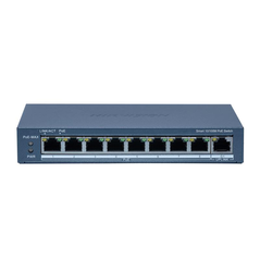 Switch 8 porturi poe hikvision ds-3e1309p-ei(b), smart managed, 8 × 10/100m poe ports,1 × gigabit rj45 port, poe power budget 110w, maxim 30w per port, distanta transmisie 300 metri in modul extended, switching capacity 3.6 gbps, packet forwarding 2.68 mp,  Switch-uri | electropc.ro