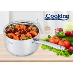 Caserola inox  20x12.5 cm, 3.6 l, cooking by heinner,  Tavi copt | electropc.ro