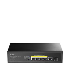 Cudy 5-port 10/100/1000m poe+ switch 120w, 4-port 10/100/1000m poe+ ports, 60 watts for port #1, 802.3at/af, vlan on/off, extend on/off, watchdog on/off， fanless, ±4kv surge protection,watchdog, 120w internal power supply,  Switch-uri | electropc.ro