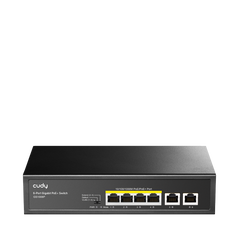 Cudy 6-port 10/100/1000m poe+ switch, 4-port 10/100/1000 base-t gigabit poe+ ports, 2-port 10/100/1000 base-t gigabit uplink ports,  802.3at/af, vlan mode support for port #1 ~ #4, extend mode support for port #3 ~ # 4, fanless, ±4kv surge protection,watc,  Switch-uri | electropc.ro