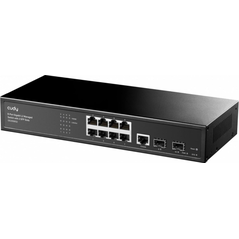 Cudy switch managed 8-port layer 2 10/100/1000m, 8x porturi gigabit ethernet + 2x porturi gigabit sfp + 1 port management, backplane bandwidth 20gbps, suporta dial-up vlan, extensie 250 metri, functie layer 2 network management, suport routare, dhcp, vlan,  Switch-uri | electropc.ro