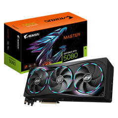 Placa video gigabyte aorus geforce rtx 5080 master 16gb gddr7 256 bit, 3x dp 1x hdmi,  Placi video | electropc.ro