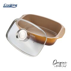 Tava roaster din aluminiu turnat + capac 39 x 22.5 x 11 cm, 5.3l, nicolai tand, origini, cooking by heinner,  Tavi copt | electropc.ro