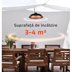 Heinner incalzitor electric cu prindere de tavan 1500w,  Incalzitoare terasa electrice | electropc.ro