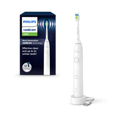 Periuta de dinti electrica philips sonicare hx7110/01, 62.000 miscari/minut, autonomie 21 zile, 2 moduri periere, senzor presiune integrat, functia brushsync, capat de periere otimal white, alb,  Periute electrice de dinti | electropc.ro