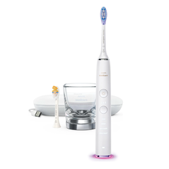 Periuta de dinti sonica electrica philips sonicare diamondclean smart 9400 hx9917/88, 62000 miscari/minut, 4 moduri de curatare, 3 nivele intensitate, senzor presiune, functia brushsync, 2 baze cu rol de incarcare, 2 capete de periere, alb,  Periute electrice de dinti | electropc.ro
