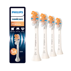 Rezerve philips sonicare a3 premium all in one hx9094/87, pachet de 4 capete de periere standard, sincronizarea modurilor brushsync,  alb, l x a x i (mm) 25.7x60x230.5,  Accesorii | electropc.ro