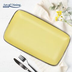 Set 2 platouri ceramica 32x20 cm, medeea, art of dining,  Farfurii & Boluri de Servire | electropc.ro