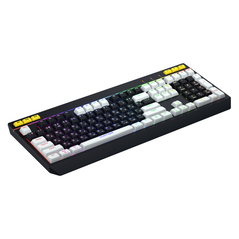 Tastatura mecanica cu fir hator icefall, conectivitate usb, polling rate 1000hz, iluminare rgb pentru 8 zone diferite, tip switch membrana, material taste abs cu gravare laser si acoperire uv, negru-alb,  Tastaturi | electropc.ro
