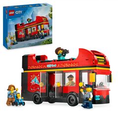 Autobuz turistic rosu cu etaj lego 60407,  Seturi de constructie | electropc.ro