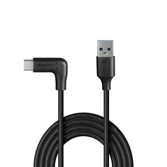 Cablu lindy 3.2 usb a la usb c, 90°, lunngime 1m, putere maxima 15w, latime de banda suportata  10gbps, negru,  Cabluri video | electropc.ro