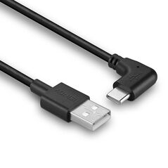 Cablu lindy usb c 2 90°, lungime 1m, putere maxima 15w, latime de banda suportata 480mbps, negru,  Cabluri video | electropc.ro