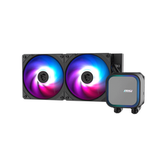 Cooler procesor msi mag coreliquid a13 240 aio negru, marime radiator 240mm, 2 ventilatoare argb gen2, viteza pompa: 3800 +/- 10%, suport amd: am4/am5, suport intel: lga 1700/1851, airflow: 62.6 cfm, nivel de zgomot pompa: 20dba,  Ventilatoare carcasa | electropc.ro
