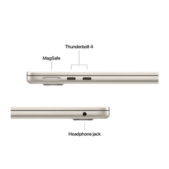 Macbook air 13.6" retina/apple m4 (cpu 10-core, gpu 10-core, neural engine 16-core)/16gb/512gb - starlight - int kb (2025) 35w usb‑c,  Laptopuri | electropc.ro
