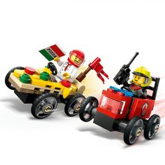 Pachet de curse furgoneta de pizz vs. camion de pompieri, lego 60458,  Seturi de constructie | electropc.ro