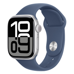 Apple watch series 10 gps 42mm silver aluminium case with denim sport band - m/l,  SmartWatch-uri | electropc.ro