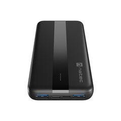 Baterie externa natec, capacitate 10000 mah, 3 porturi usb, baterie li- polymer, negru,  Baterii portabile | electropc.ro