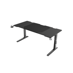 Birou gaming genesis holm modular 160, material lemn/metal, reglabil pe inaltime 70 - 90 cm, iluminare rgb, management cabluri, negru,  Birouri gaming | electropc.ro