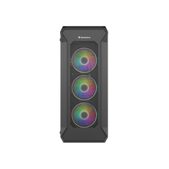 Carcasa genesis irid 505 v2 mid tower argb negru, tempered glass, sloturi expansiune 8, drive bays: 2x3.5" 7x2.5", ventilatoare suportate: 6 (spate: 1x120mm, fata: 3x120mm sau 2x140mm, sus: 2x120mm sau 2x140mm), ventilatoare incluse: 4 (4x120mm oxal argb),  Carcase | electropc.ro