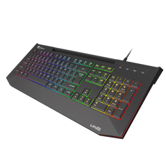 Tastatura gaming cu fir genesis lith 400, iluminare rgb, mecanism taste x-scissors, numar taste 104, lungime cablu 1.8m, dimensiuni 465 x 25 x 195 mm, negru,  Tastaturi | electropc.ro