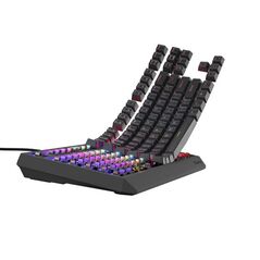 Tastatura gaming mecanica cu fir genesis thor 230 tkl, iluminare rgb, switch linear, switch model outemu brown, numar taste 87, 11 butoane multimedia, lungime cablu 1.6m, dimensiuni 363 x 155 x 39 mm, negru,  Tastaturi | electropc.ro