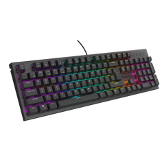 Tastatura gaming mecanica cu fir genesis thor 303, iluminare rgb, switch tactile, switch model outemu brown, numar taste 104, 11 butoane multimedia, lungime cablu 1.8m, dimensiuni 442 x 136 x 36 mm, negru,  Tastaturi | electropc.ro