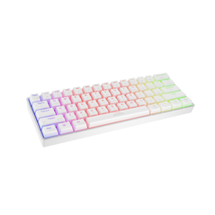 Tastatura gaming mecanica wireless genesis thor 660 g2 60% , iluminare rgb, switch tactile, switch model gateron brown, numar taste 61, 13 butoane multimedia, lungime cablu 1.5m, dimensiuni 293 x 102 x 39 mm, alb,  Tastaturi | electropc.ro