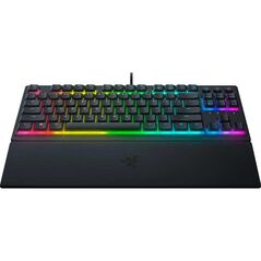 Tastatura gaming mecanica razer ornata v3 tenkeyless, razer mecha- membrane switches, iluminare chroma rgb, us layout, material taste abs cu gravare laser si acoperire uv, negru,  Tastaturi | electropc.ro