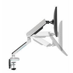 Brat pentru monitor, material: oțel, aluminiu, plastic, suprafață finisaj : acoperire cu pulbere, culoare: alb texturat fin, gri spațial dimensiune compatibila ecran: 27"-45", greutate maxima (pe ecran): 5~14 kg, greutate maxima pentru ecran curbat (pe ec,  Suporturi TV & Monitor | electropc.ro