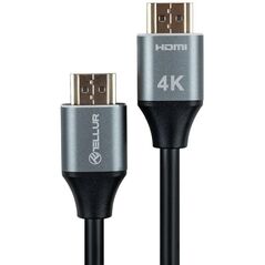 Cablu tellur high speed hdmi 2.0 4k, viteza 18gbps, plug-plug, tata- tata, lungime cablu 5m, negru,  Cabluri periferice | electropc.ro
