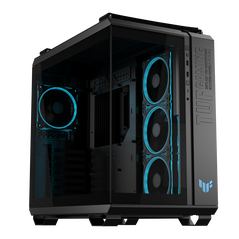 Carcasa asus tuf gaming gt502 horizon mid tower argb negru, tempered glass, sloturi expansiune 8+ 3 aditional verticale, drive bays: 2x3.5" 2x2.5", ventilatoare suportate: 4 (spate: 1x120mm, sus: 3x120mm sau 2x140mm), format placa de baza suportat: mini-i,  Carcase | electropc.ro