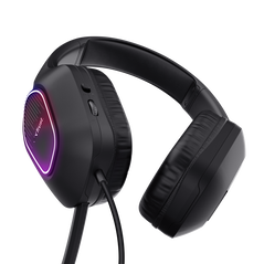 Casti cu fir trust led gxt 416 zirox, cu microfon, interfata 3.5mm, usb- a, frecventa raspuns 20 hz - 20.000 hz, sensibilitate 90 db, negru,  Casti audio | electropc.ro