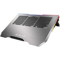 Cooler laptop tellur shade, pentru laptpori cu dimensiunea de 17", 3 ventilatoare, conexiune usb-a sau usb-c plug and play, iluminare rgb led, gri,  Stand & Cooling pad | electropc.ro