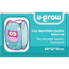 Cos depozitare jucarii , blue/roz, u-grow,  Mobilier camera copii | electropc.ro
