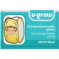 Cos depozitare jucarii , galben, u-grow,  Mobilier camera copii | electropc.ro