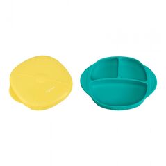 Farfurie silicon cu capac , galbena, u-grow,  Articole hranire bebelusi | electropc.ro