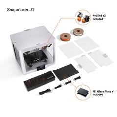 Imprimanta 3d snapmaker j1s, idex, doua capete de printare independente, tehnologie fff (fused filament fabrication), volum printare default mode: 300 x 200 x 200mm, copy mode: 160 mm × 200 mm × 200 mm, mirror mode: 150 mm × 200 mm × 200 mm, inaltime stra,  Imprimante 3D | electropc.ro