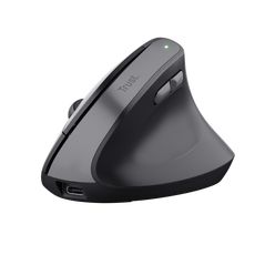 Mouse ergonomic fara fir trust bayo ii, rezolutie maxima 2400 dpi, 6 butoane, interfata usb-c,  2.4ghz, negru,  Mouse | electropc.ro