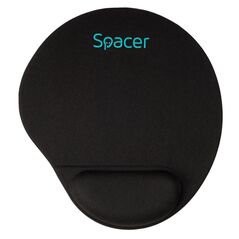 Mousepad spacer, suport incheietura cu gel, cauciuc si material textil, 240 x 220 mm, negru,  Mousepad | electropc.ro