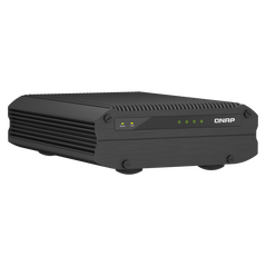 Nas qnap i410x 4-bay, cpu intel® atom® x6425e 4-core/4-thread processor, ram onboard 8gb (not expandable), 2.5" sata ssd 6gbps hdd (neincluse), lan: 10 x 2.5gbe, desktop, adapter, garantie 3 ani,  NAS | electropc.ro
