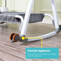 Patut 2 in 1 co-sleeper cu functie de leagan, u-grow,  Mobilier camera copii | electropc.ro