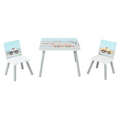 Set 2 scaune +birou cars, u-grow,  Mobilier camera copii | electropc.ro