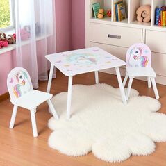 Set 2 scaune +birou unicorns, u-grow,  Mobilier camera copii | electropc.ro